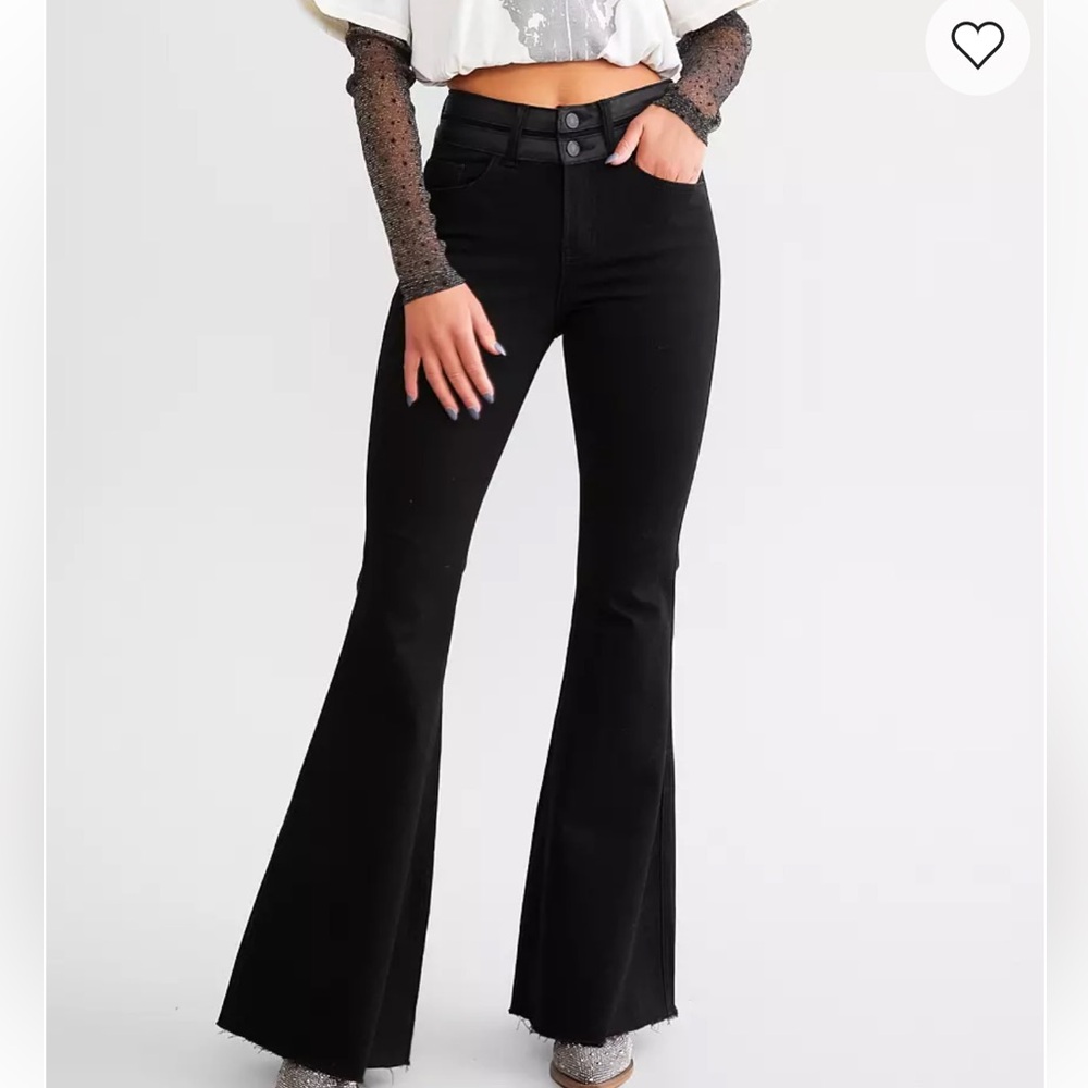 Flying Monkey Black Flare Jeans 32/32